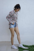 Women's Pink Floral Shirt - Bright & Playful | Women's Shirt | Shop stylish women's clothing online at Label Flavia |