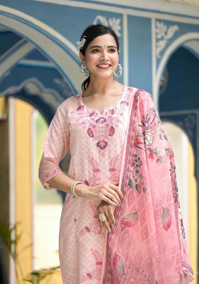 Cotton Dobby Kurta Pant Set | | Shop stylish women's clothing online at Label Flavia |