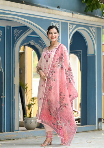 Cotton Dobby Kurta Pant Set | | Shop stylish women's clothing online at Label Flavia |