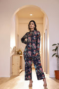 Cotton Printed High Low Straight Cord Set | Co-Ord Set | Shop stylish women's clothing online at Label Flavia |