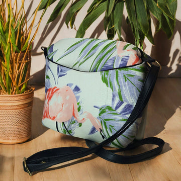 Stylish Flamingo Print Women's Sling Bag - Trendy Designer Handbag for Women